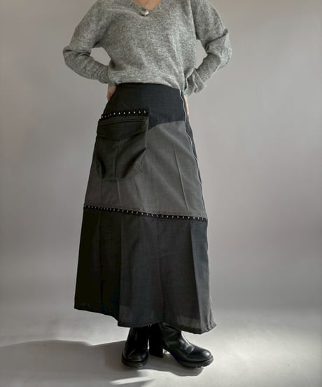【 RE;CIRCLE】 RE Suit Asymmetry Long Skirt / 260129-006