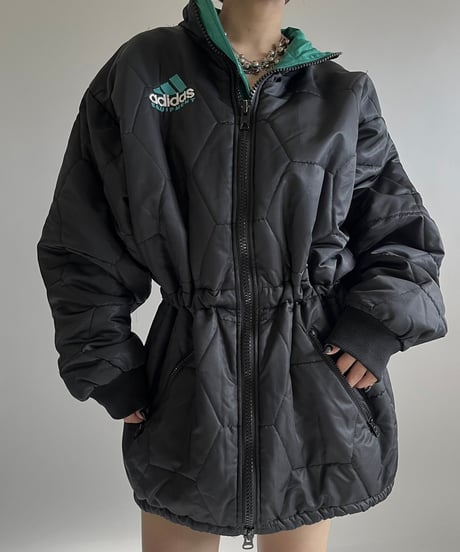 【USED】 90's adidas Quilting Reversible Jacket /241228-015