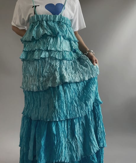 【RE;CIRCLE】RE Tiered Skirt & Bra Set / 230803-004