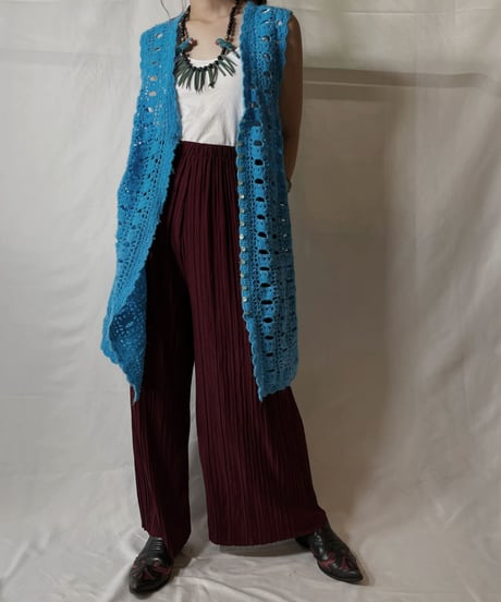 【USED】  Crochet N/S Long Vest/20210819-014