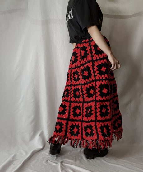 【RE;CIRCLE】 RE Granny Knit Long Skirt①/210917-003