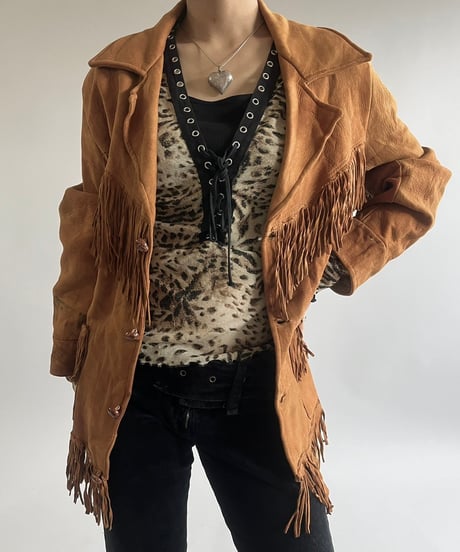 【USED】 Suede Fringe Jacket /250301-001