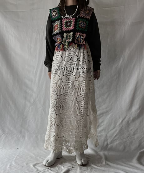 【RE;CIRCLE】 RE Granny × Crochet N/S One-piece①/211014-010