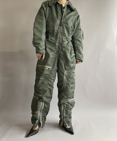 【USED】 Nylon Overalls Khaki / 221217-001