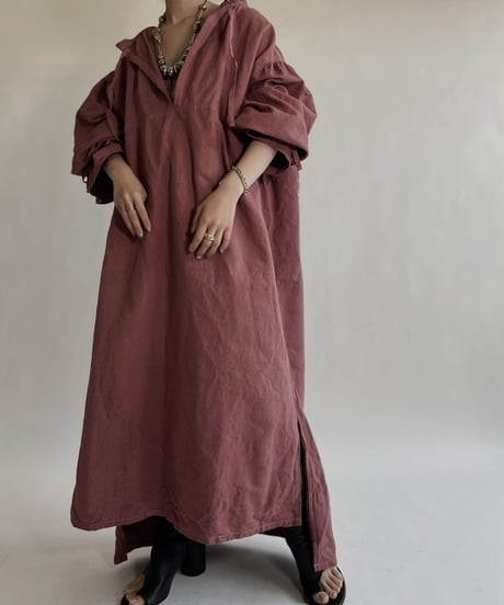 【RE;CIRCLE】RE Dyed French Mattress Cover One-piece -Santa Fe Pink- / 220512-013