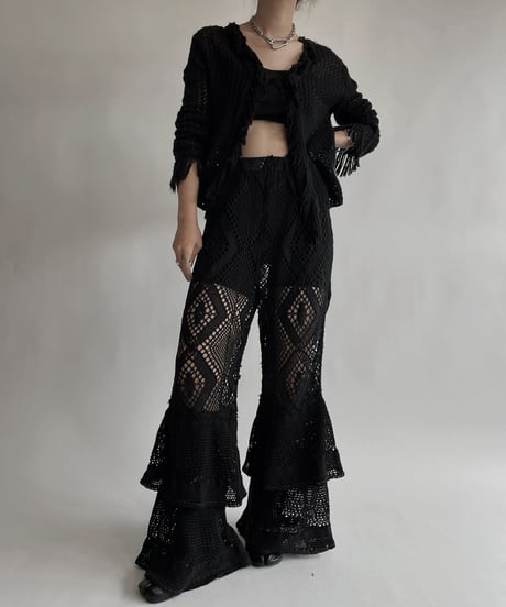 【USED】  Crochet Long Sleeved Top / 220728-014