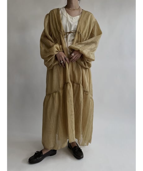 【RE;CIRCLE】 RE Sheer Mustard Yellow Gown / 220721-004