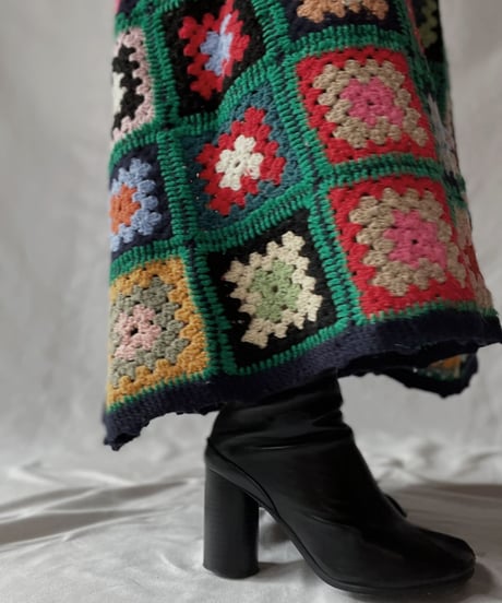 【RE;CIRCLE】 RE Granny Knit Long Skirt⑦/211014-027