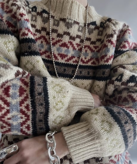 【USED】100% LANA Wool L/S Knit Top /240113-024
