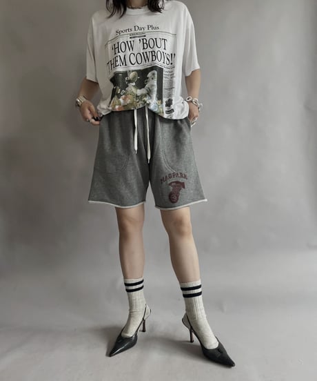 【USED】 made in USA New Paper Print T-Shirt / 230617-017