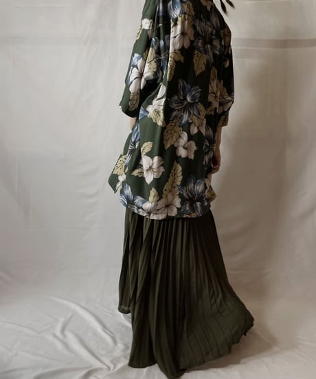 【USED】 Poly Long Pleats Skirt②/20210819-008
