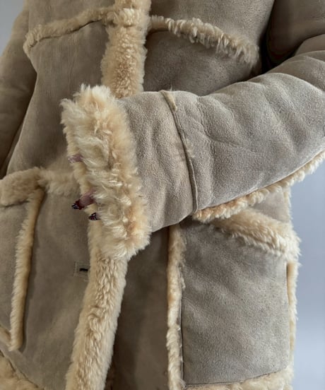 【USED】 Vintage Real Mouton Coat/ 260104-003
