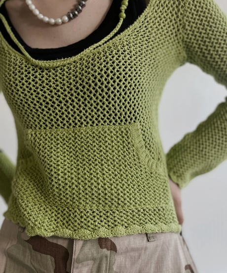 【USED】 Crochet Long Sleeves Top / 220430-005