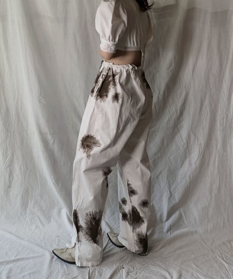 【USED】 White Cotton Tyrol Blouse①/210421-026