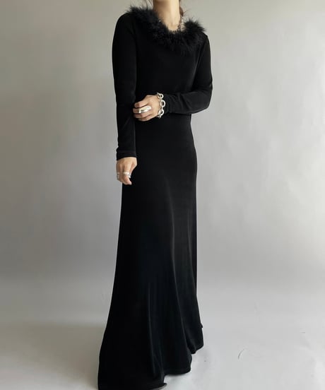 【USED】 Fur Long One-Piece/241006-026