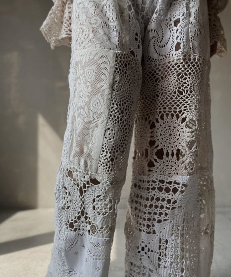 【RE;CIRCLE】 RE Crochet Patchwork Pants②/20220317-005