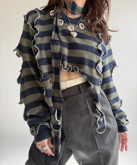 【RE;CIRCLE】 RE Mellow Knit Top + Muffler  /  241226-014