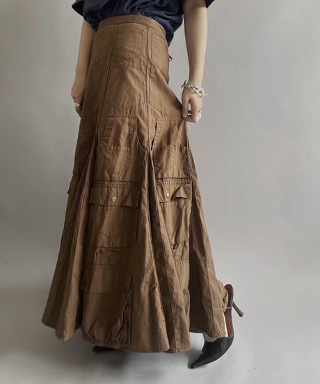 【USED 】Cordelia Design Multi Pocket Long Skirt/ 240429-015