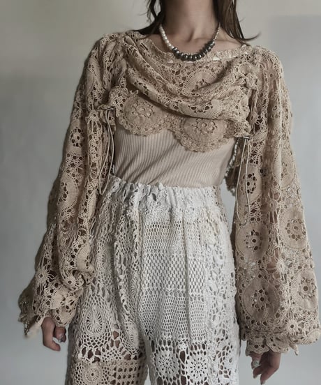 【RE;CIRCLE】 RE Crochet Cord Top / 220623-015