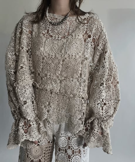 【RE;CIRCLE】 RE Crochet Top / 220623-014