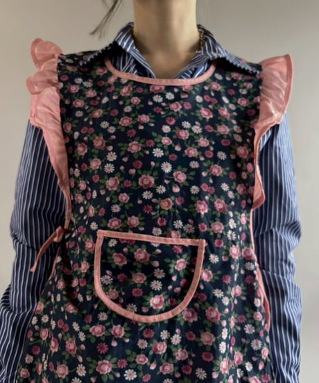 【USED】 Flower Pattern Euro Apron / 260321-010