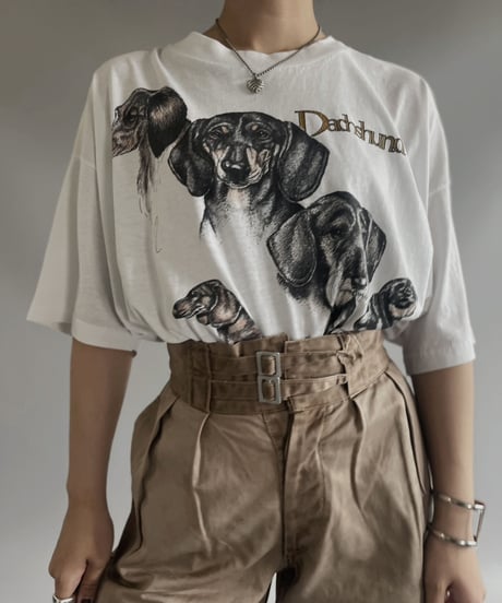 【USED】  Made in USA S/S Dachshund T-Shirt / 230729-001