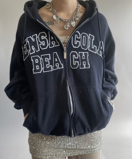 【USED】 PENSAGORA BEACH Zip Up Parker /240914-040
