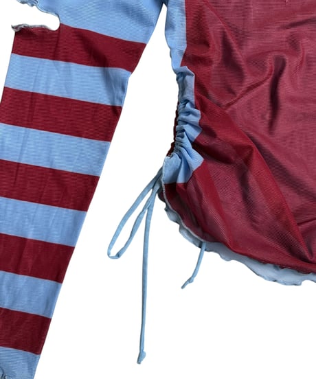 【NEW】Chinatsu Aoyama × UMBRO Tule Tee Burgundy  /  250315-002