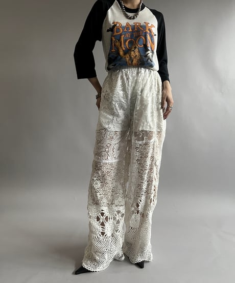 【RE;CIRCLE】 RE Crochet Patch Pants / 240829-002