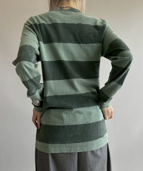【USED】 Border pattern L/S Tee / 260418-014