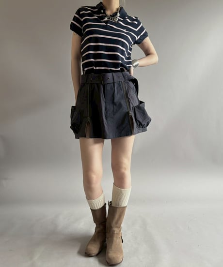 【RE;CIRCLE】 RE ARMY Double Zip Mini Skirt/ 260509-002