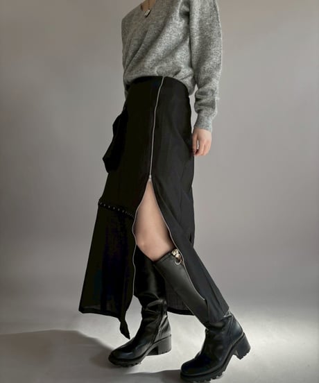 【RE;CIRCLE】 RE Suit Asymmetry Long Skirt / 260129-007