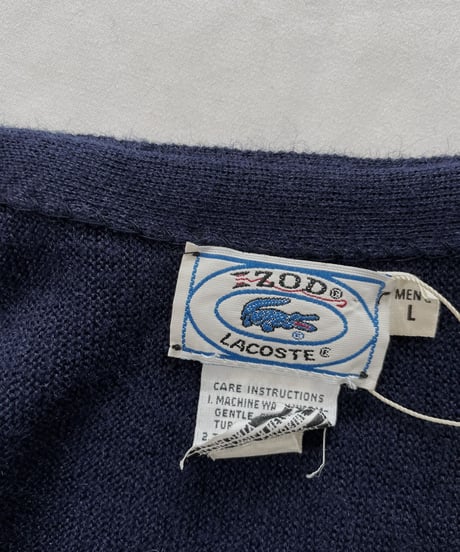 【USED】   LACOSTE Knit Cardigan④/211126-005