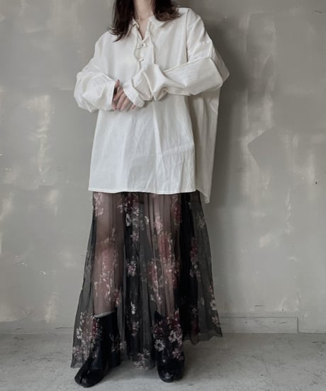 【USED】linen L/S Top/ 220312-006