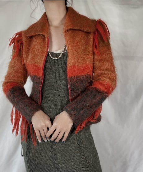 【USED】    Mohair Knit Jacket/211216-025