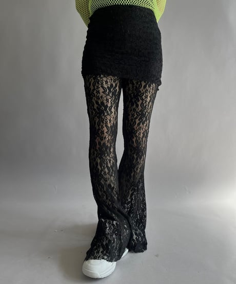 【USED】 I.AM.GIA Layered Lace Patterned Flare Pants / 241019-008