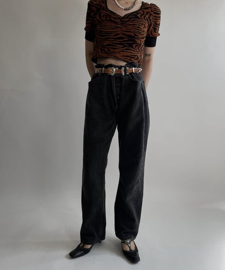 【USED】   Levi's Denim Pants 501 Black / 220416-020