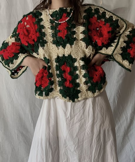 【RE;CIRCLE】 RE Granny Knit Top④/210421-011