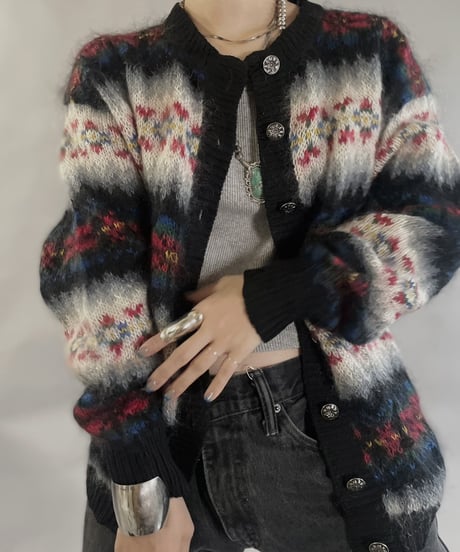 【USED】 Mohair Tirolean Knit Top /240120-005