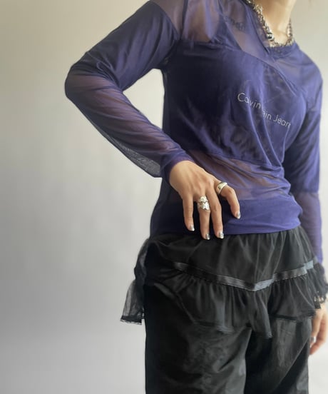 【USED】 Calvin Klein Jeans Sheer Top /241006-008