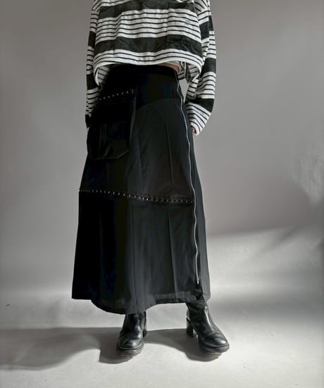 【RE;CIRCLE】 RE Suit Asymmetry Long Skirt / 260129-011