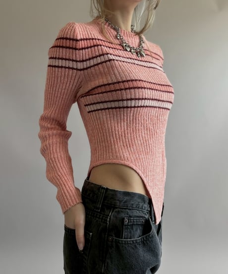 【RE;CIRCLE】 RE Rib Knit Leotard Top / 260416-011