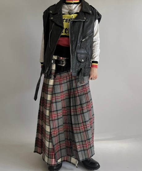 【RE;CIRCLE】 RE Kilt Skirt Long / 250206-008
