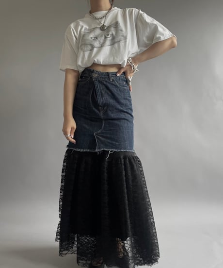【USED】 Denim Mini Skirt /240729-076