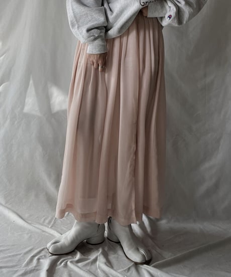 【USED】 Poly Long Skirt/211202-025