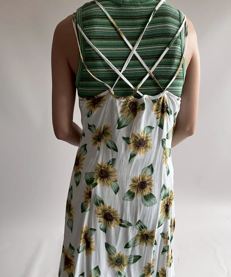 【USED】 Flower Pattern Camisole One-Piece / 250726-011