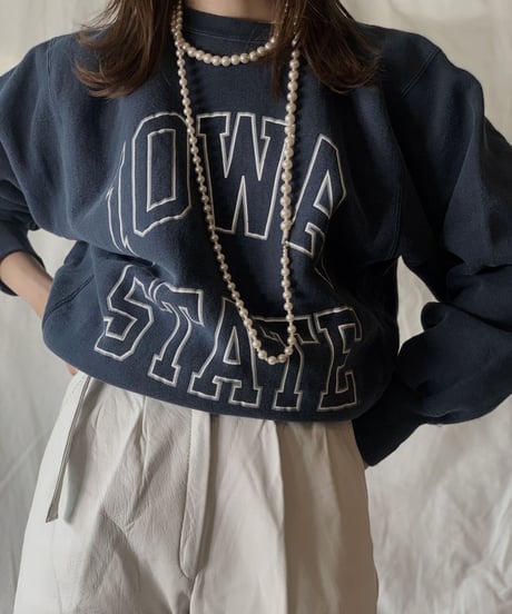 【USED】 90's Mexico Champion Reverse Weave IOWA STATE/210324-016