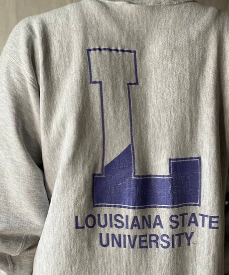 【USED】   90's Mexico Champion Reverse Weave Sweat LSU/210516-031