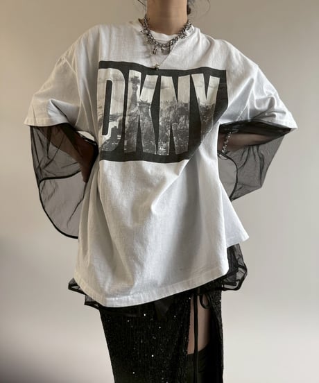 【USED】 90's DKNY JEANS BOX ROGO T-Shirt/250510-088