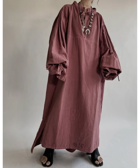【RE;CIRCLE】RE Dyed French Mattress Cover One-piece -Santa Fe Pink- / 220512-011